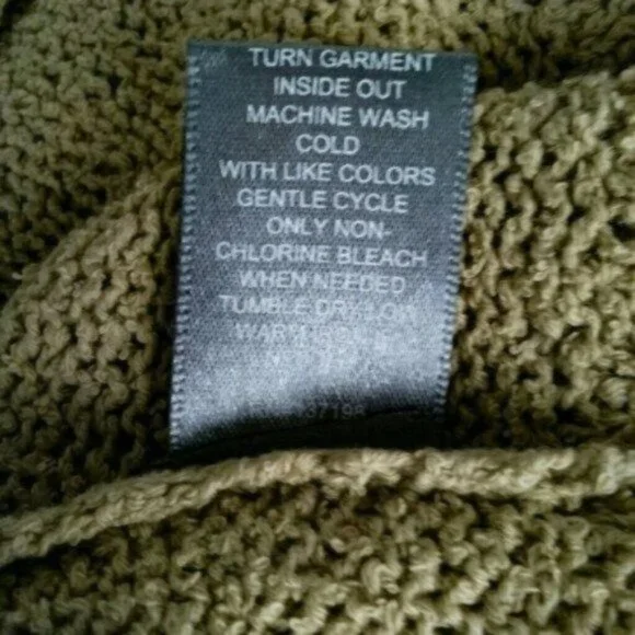 Marled Hooded Natural Fiber Sweater Beige Size Large - Picture 6 of 6